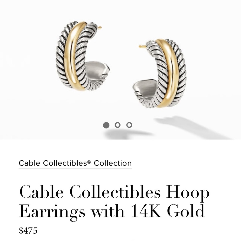 David Yurman cable earrings